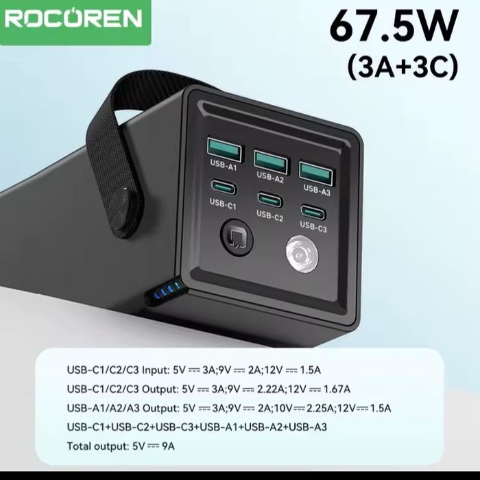 Продам новый Повербанк 67,5 W 3 A 3C .