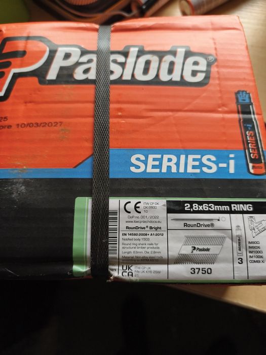 Gwoździe do gwoździarki paslode pierścieniowe ring  2,8x 63