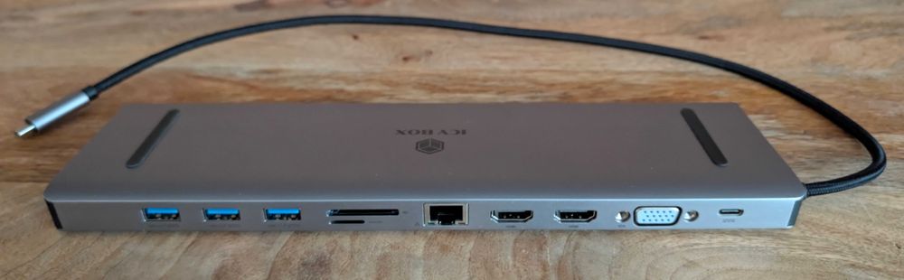 Stacja dokująca Hub USB-C ICY BOX 11w1 (2x HDMI, RJ45, USB 3.0, PD