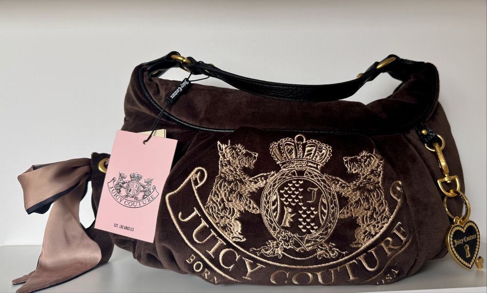 Czekoladowa torebka Juicy Couture Hobo Bag Nowa