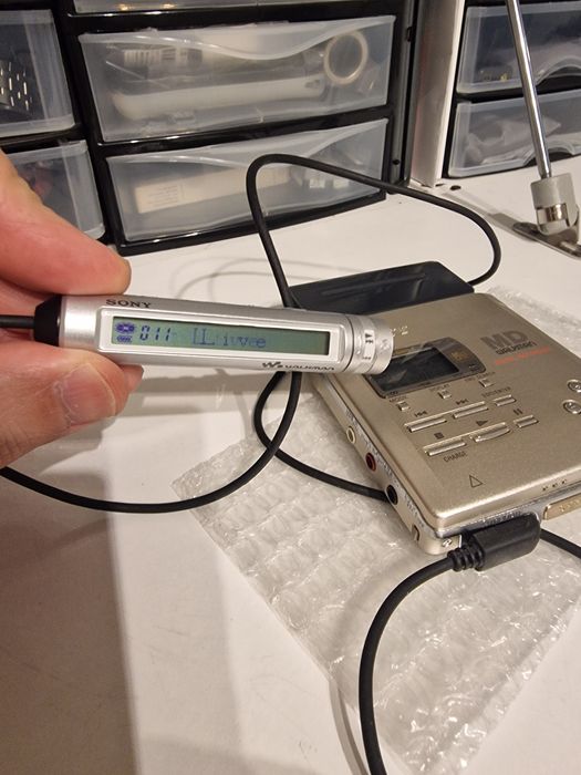 Sony Walkman Minidisc MD MZ-R55 carregador, comando, e cx para pilhas