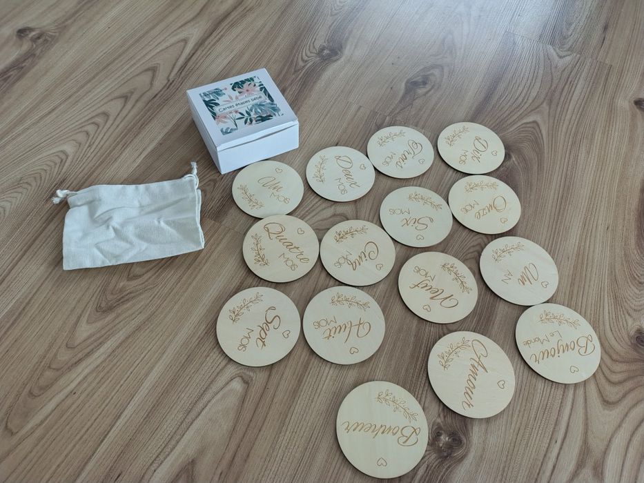 Karty tabliczki do zdjęć drewniane