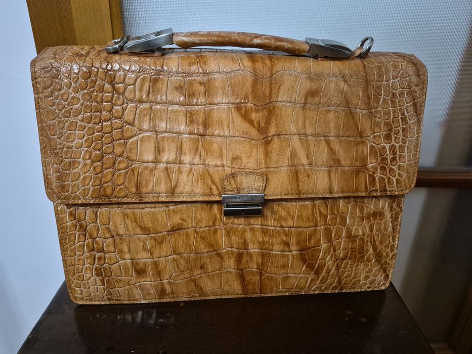 Шкіряний портфель, унісекс, новий, натуральна шкіра