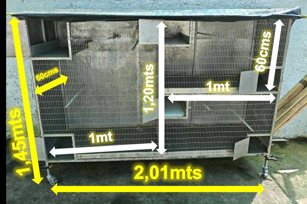 Viveiro para aves 1.45mtsX2mtsX0.60mts