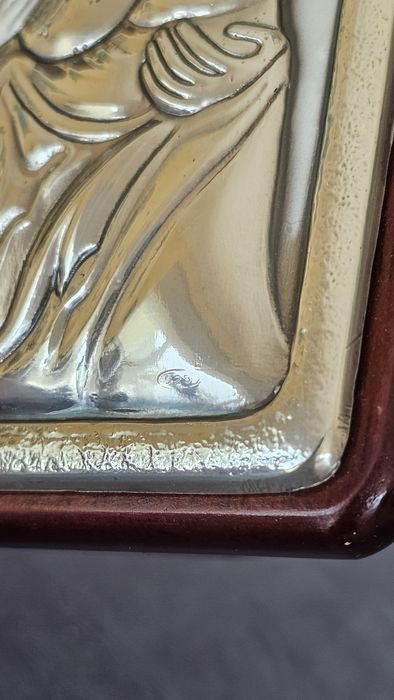 Icon Nossa Senhora com Jesus (Prata)