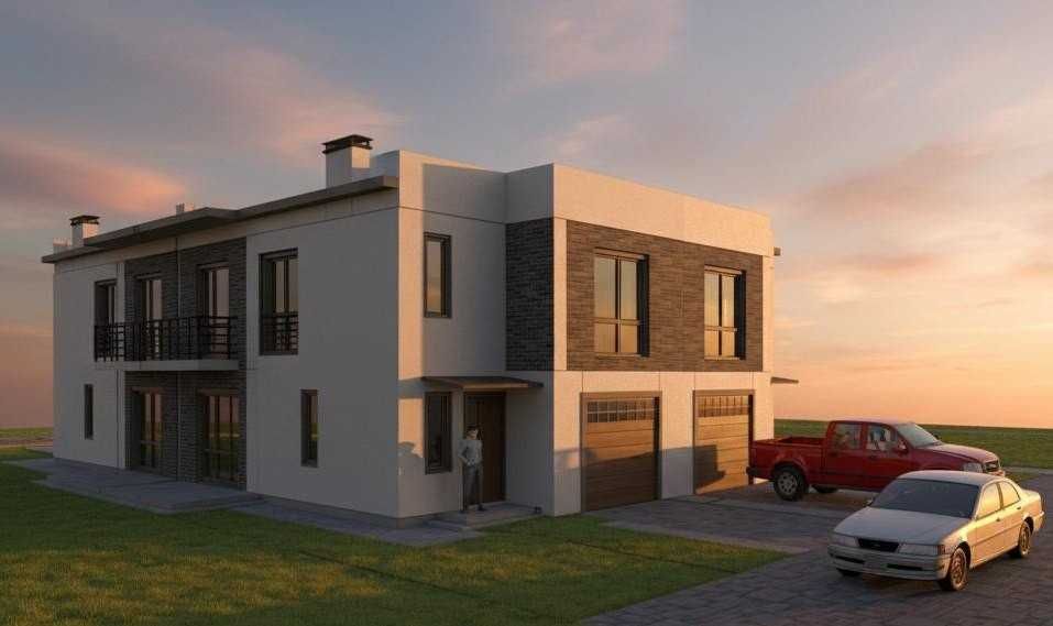 Квадрохаус на 120м² та всіма міськими комунікаціями, зручне розміщення