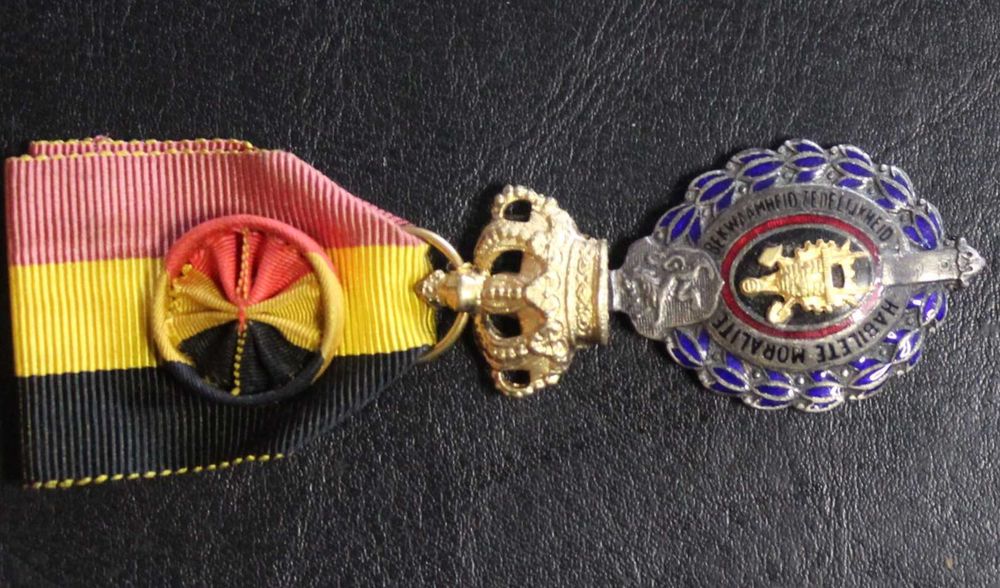 Bélgica - Medalha antiga de Mérito do Trabalho de 1ª Classe, anos 50.