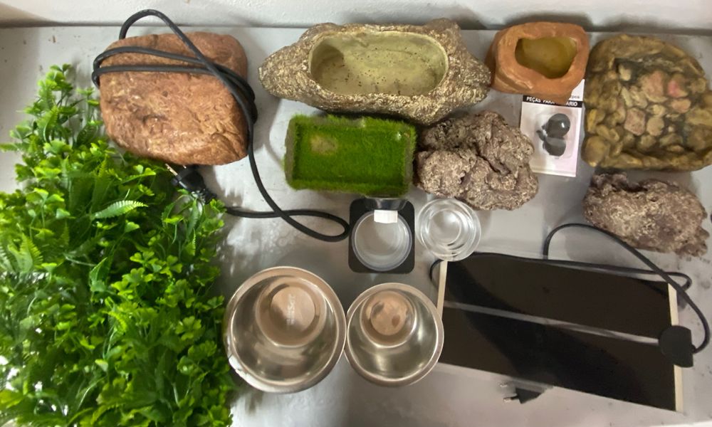 Novo + full equipamento réptil _ 80x46x35