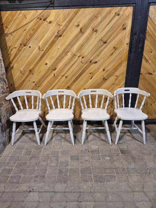 4x Krzesło drewniane BONANZA białe