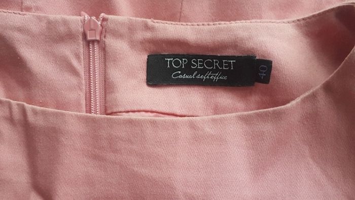 Sukienka ołówkowa różowa łososiowa, rozmiar 40