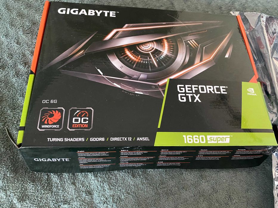 Gigabyte GeForce GTX 1660 super OC 6GB GDDR5 + oryginalne pudełko