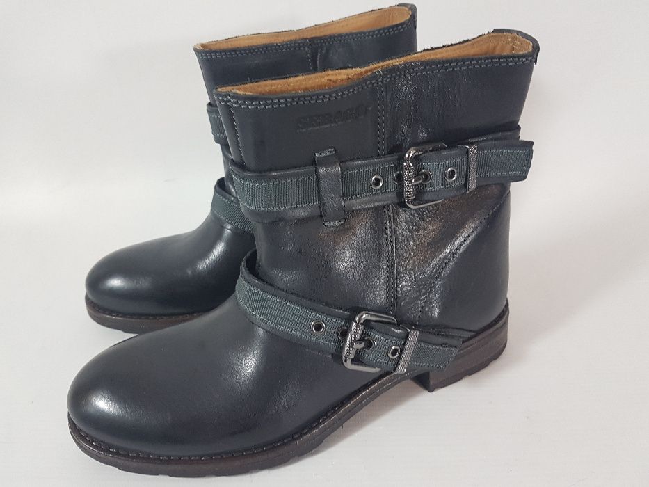 SEBAGO BOTKI DAMSKIE SKÓRA naturalna 35 nowe czarne