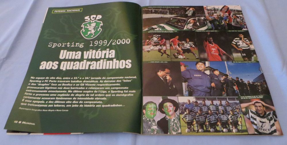 Revista futebol Mundial "Euro 2000" Os melhores, c/ poster Sabry  Novo