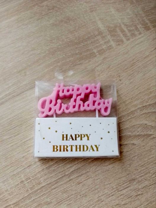Набор декоративных свечей happy birthday 1 набор