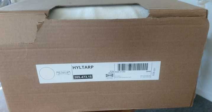 NOWE IKEA HYLTARP Pokrycie Sofy 4 Osobowej Narożnej Pokrowiec Oryginał Hallarp Biały