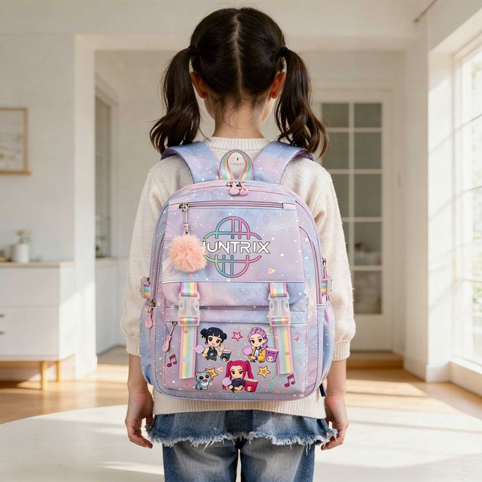 mochila menina huntrix kpop guerreira demon