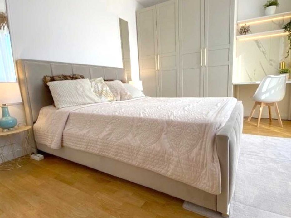 Wygodne Łóżko 2 Oparcia + Pojemnik + Stelaż + Rozmiary Kolory FANCY