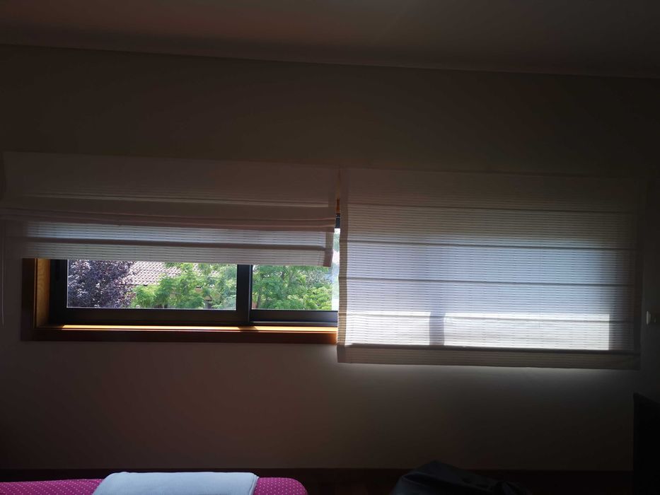 Cortinados em tecido com novos