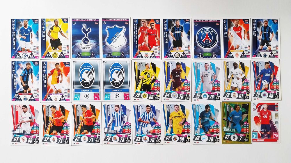 192 cards FUTEBOL várias coleções | Panini Topps lote ou venda a vulso