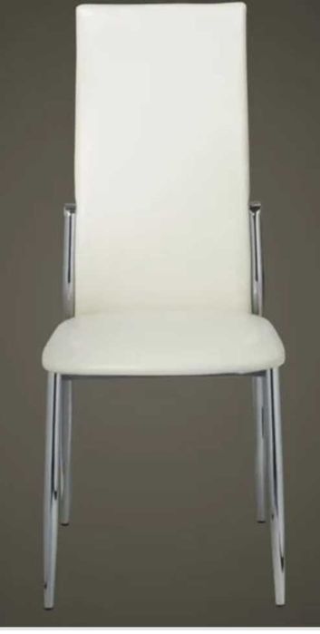 Conjunto de 4 cadeiras em pele sintética cor branco