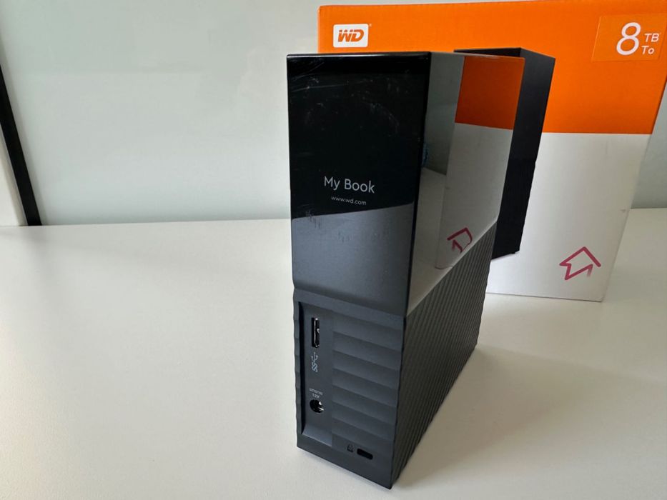Disco Externo Western Digital WD My Book 8TB Caixa e Acessórios