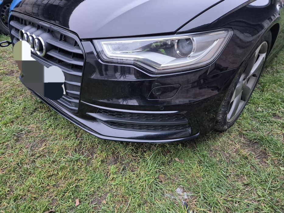 Kompletny przód A6 C7 s-line 2.0 tdi zderzak błotnik maska pas LY9B