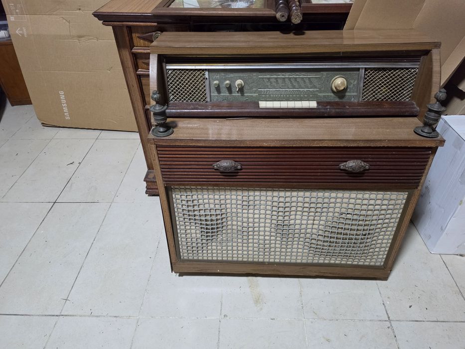 Rádio Antigo para decoração com gaveta
