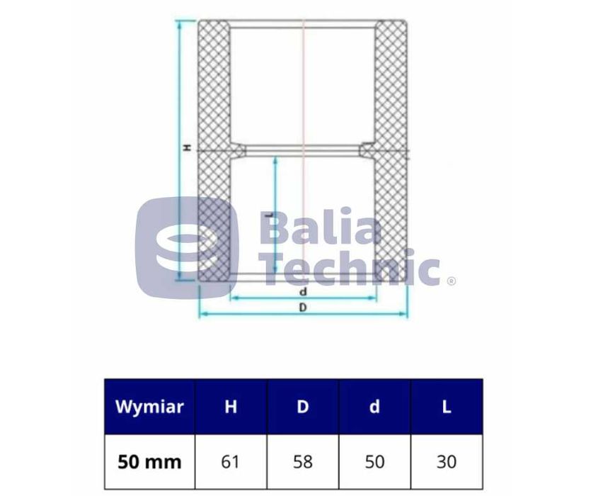 Mufa PVC 50mm do systemu masażu