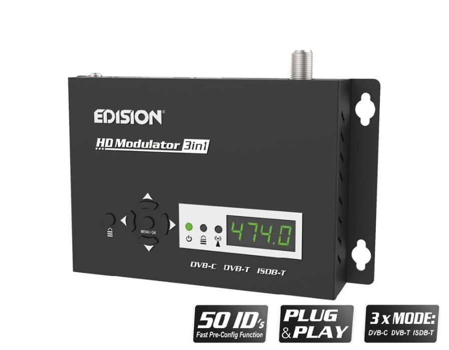 Modulador HDMI Edision 3in1 (dvb-t + dvb-c)