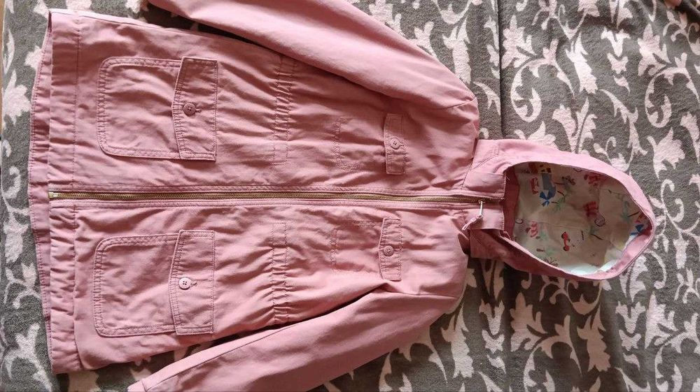 парка H&M вітровка джинсова, коттонова підкладка, на зріст 134-140