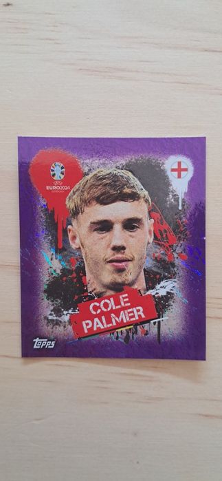 Cromo futebol de Cole Palmer(Euro 2024)da Panini