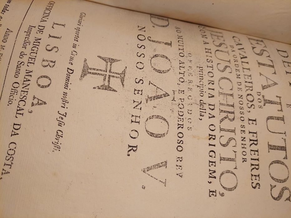 Livro Estatutos e Definições da Ordem de Cristo-1746