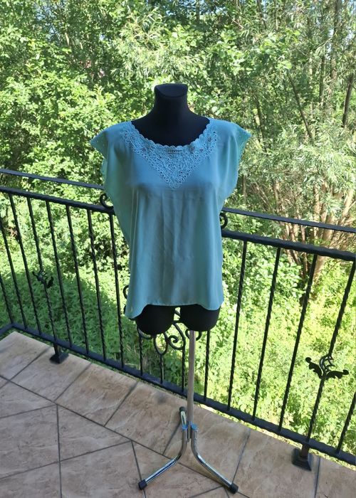 Miętowa bluzka damska rozmiar XXL 44 / XXXL 46