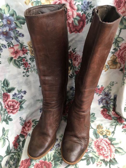 Kozaki vintage, 37, skóra naturalna