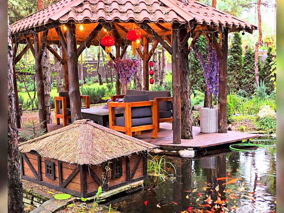 Оренда будинку подобово. Басейн. Чан  Лес  Баня  Сапы  Каякі