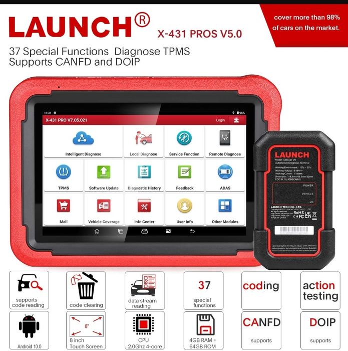 Maquina de Diagnóstico Launch X431 PROS V 5.0