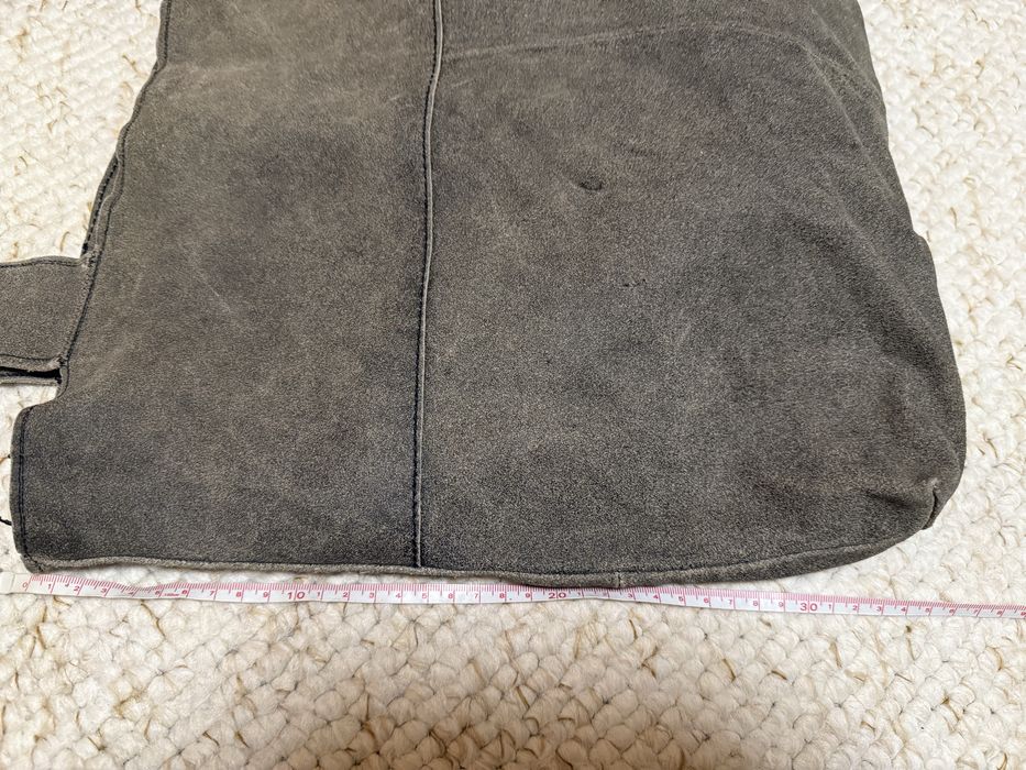 Skórzana torba shopper khaki duża