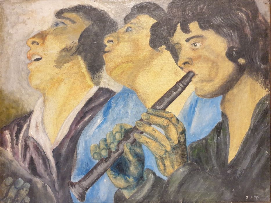 Músicos - Pintura em óleo sobre tela - assinada