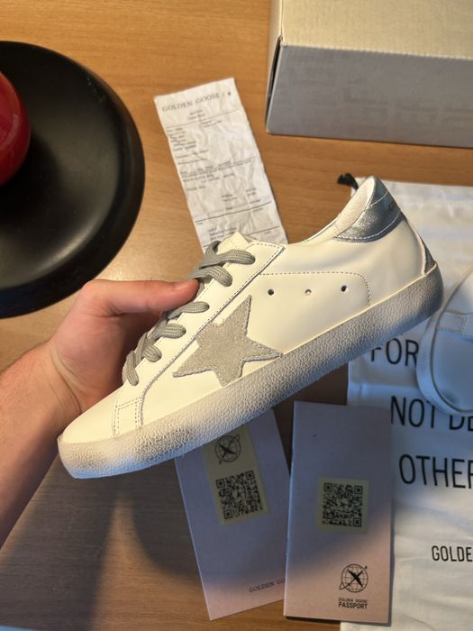 Golden goose brancos e prateados
