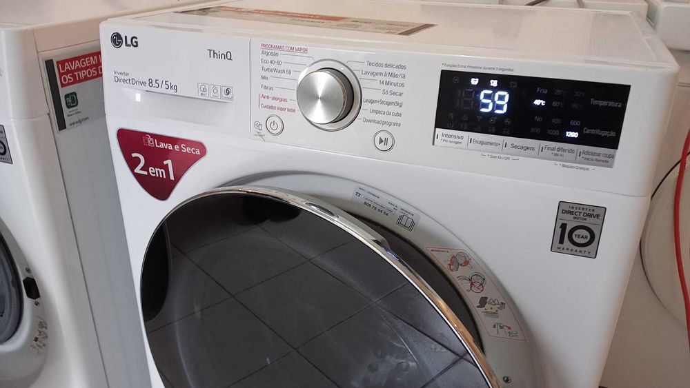 Máquina de lavar e secar LG