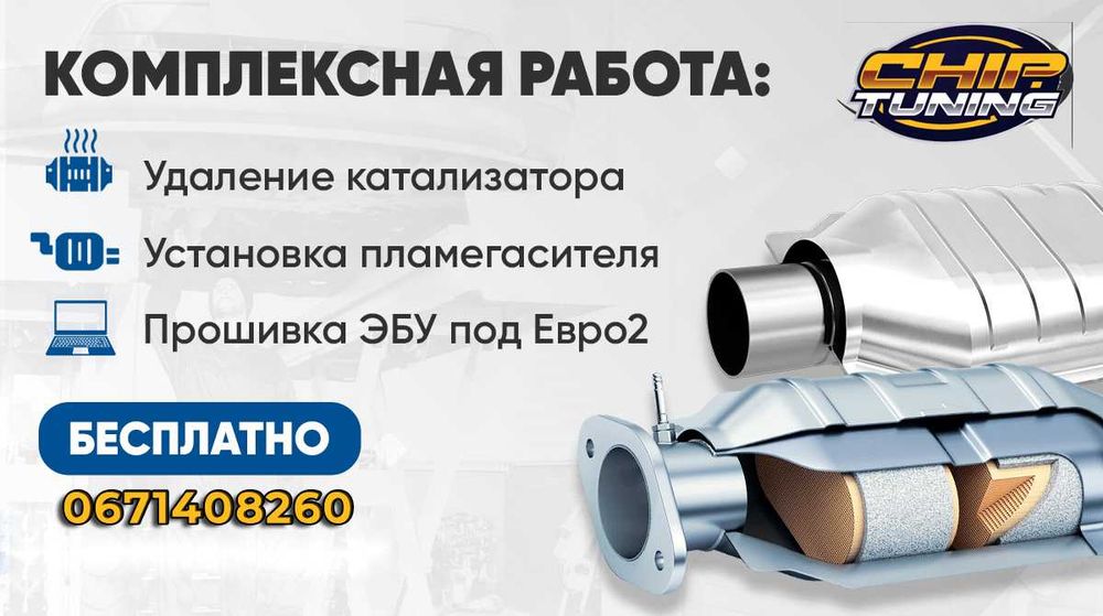 Удаление Замена Катализатора DPF Прибавка мощности Чип Тюнинг Евро2
