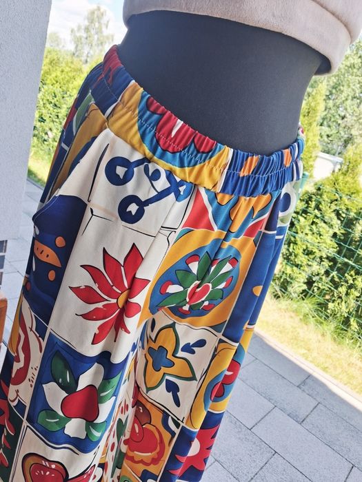 Spodnie damskie szerokie / handmade/ jersey