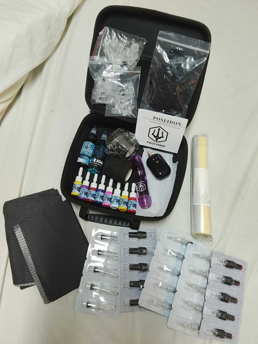 Kit tatuagem completo novo e selado