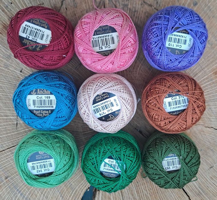 Anchor Perlé nº 8 - assorted colors64552860550531124