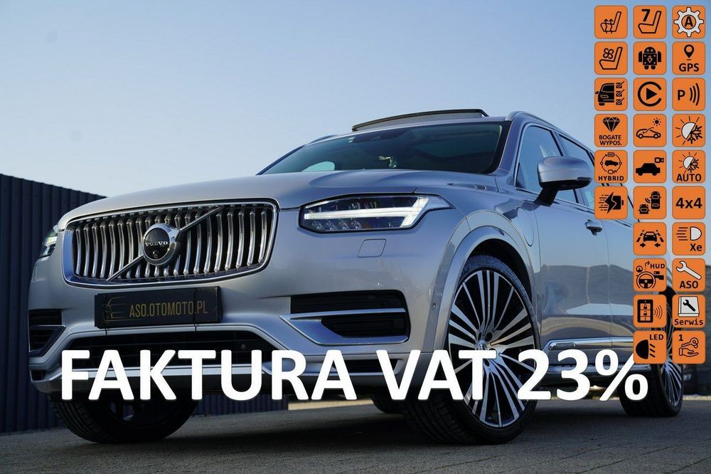 Volvo XC 90 TOTALNY MAX panorama FUL LED hak el.alarm KAMERY 360 pneumat BOWERS