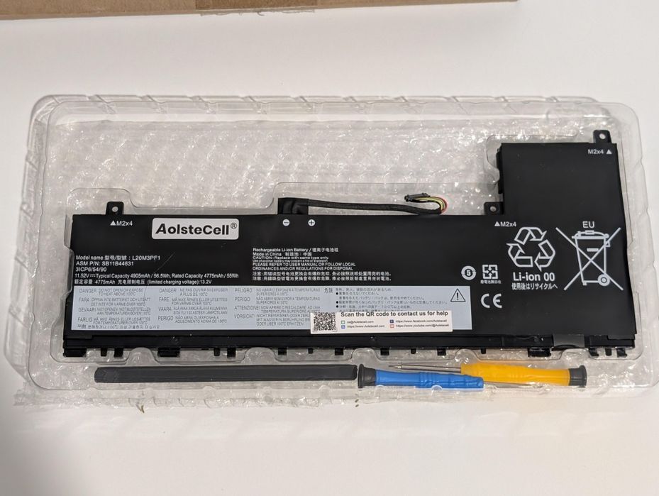 11.52V 56.5Wh bateria do Lenovo IdeaPad 5 PRO 14ACN6-82L7