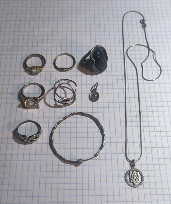 Срібні  прикраси