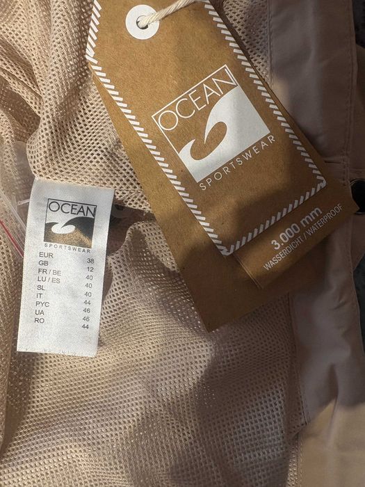 Nowa kurtka przeciwdeszczowa Ocean Sportswear, rozmiar 38