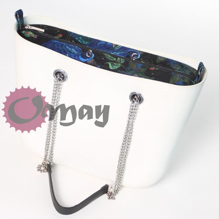 Cudny organizer OBAG MINI elegancki czarny welur pawie velvet OMAY