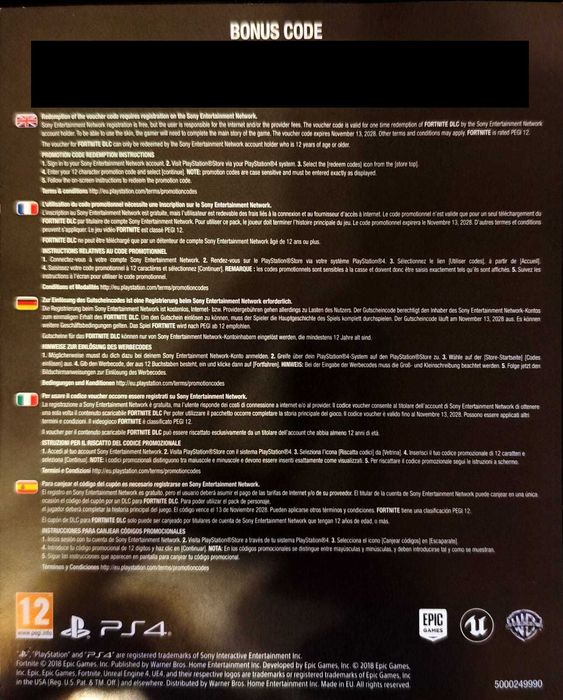 Fortnite Deep Freeze Bundle - PS4